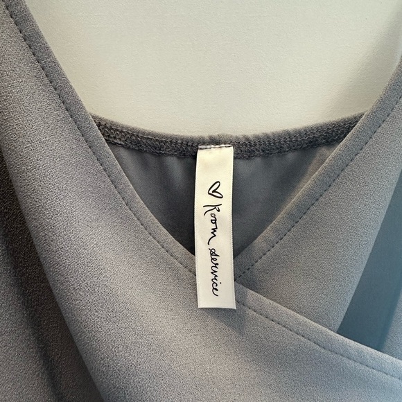 Ruched Asymmetrical Dress with Slide Slit - Picture 4 of 4